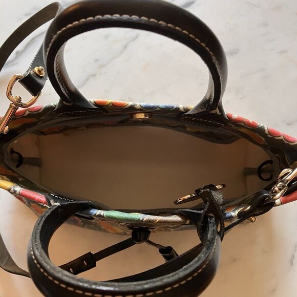 DOONEY & BOURKE Vintage Y2K Multicolored Logo Tassel Tote Handbag Purse Logo - Picture 10 of 16